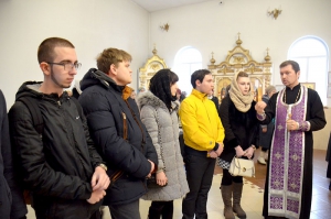 В храме святого благоверного князя Александра Невского города Темрюка для студентов состоялась практическая лекция по предмету «Основы православного вероучения»,