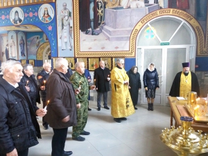 Панихида по казакам, убиенным и погибшим в годы лихолетья в Свято-Михаило-Архангельском храма г. Крымска