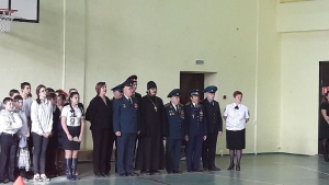 Открытие месячника оборонно-массовой и военно-патриотической работы в СОШ № 8 г. Геленджика