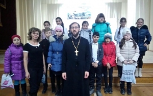 Беседа со школьниками о Сретении Господнем в станице Раевской