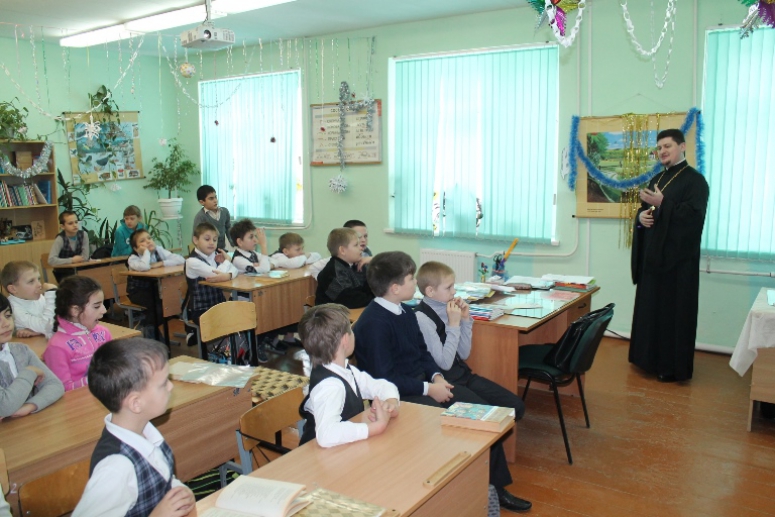 Беседа, посвященная празднику Крещения Господня, в школе №23 х. Красного Крымского района