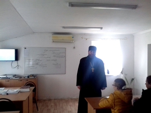 Кинолекторий со старшеклассниками в поселке Стрелка