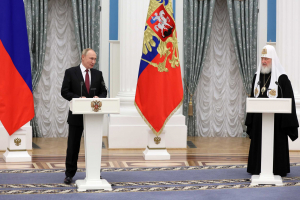 ПРЕЗИДЕНТ РОССИИ В.В. ПУТИН НАГРАДИЛ СВЯТЕЙШЕГО ПАТРИАРХА КИРИЛЛА ОРДЕНОМ СВЯТОГО АПОСТОЛА АНДРЕЯ ПЕРВОЗВАННОГО