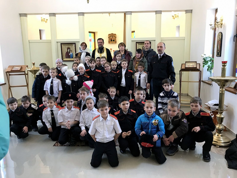 Урок по предмету «Основы Православной культуры» для учеников казачьих классов с. Супсех в храме во имя святителя Игнатия (Брянчанинова), епископа Кавказского и Черноморского