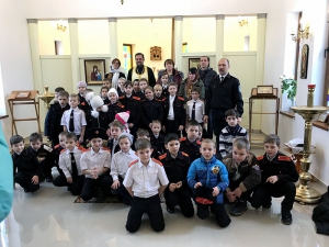 Урок по предмету «Основы Православной культуры» для учеников казачьих классов с. Супсех в храме во имя святителя Игнатия (Брянчанинова), епископа Кавказского и Черноморского