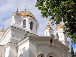 Всенощное бдение в кафедральном Свято-Вознесенском соборе города-курорта Геленджика