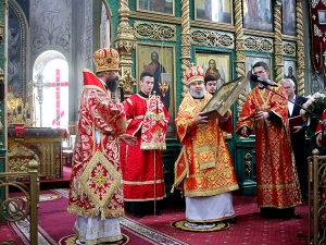 Божественная литургия в храме Вознесения Господня г. Курганинска